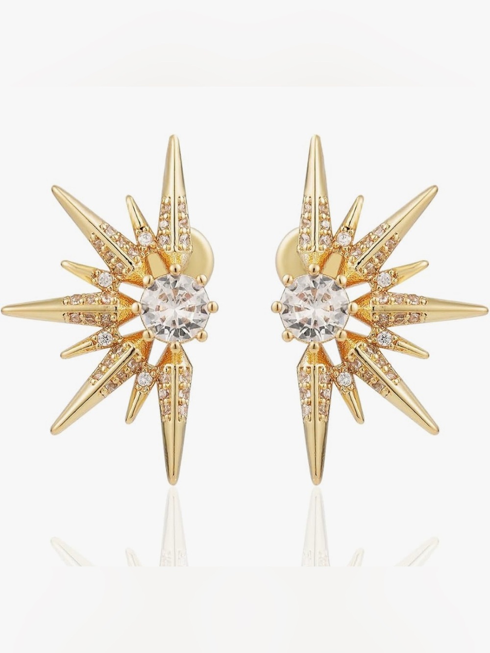 Gorgeous Neiman Marcus 14KT Dip Topaz crystal stud Earrings